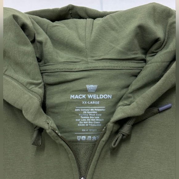 (NWOT) MACK WELDON ◇ Green Zip Up Hoodie - 2XL - Picture 5 of 5